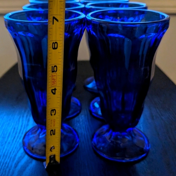 Fountain ware, Ice Cream Dish, Parfait Glasses, Cobalt Blue - Picture 5 of 5